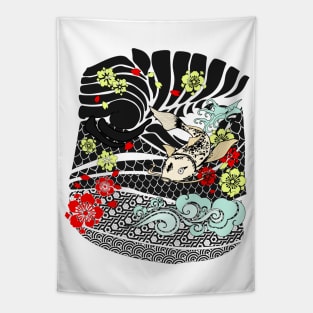 Koi Fish Tattoo Tapestry
