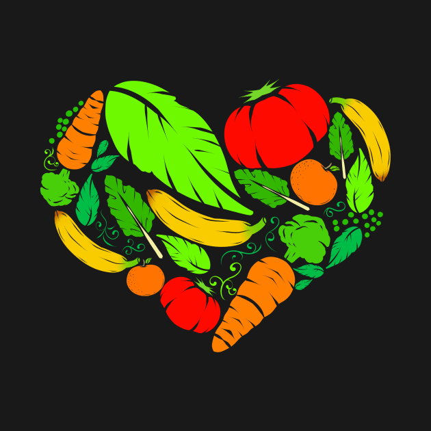 Healthy Veggie Heart For Vegetarian And Vegan by SinBle