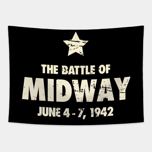 Battle Of Midway - World War 2 / WWII Tapestry by Wizardmode
