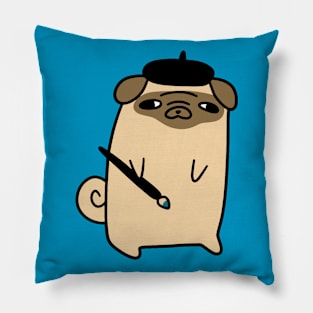 Artist Pug Pillow