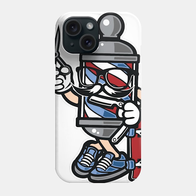 Barber Skater Phone Case by nissiu