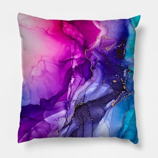 Abstract Vibrant Rainbow Ombre Pillow