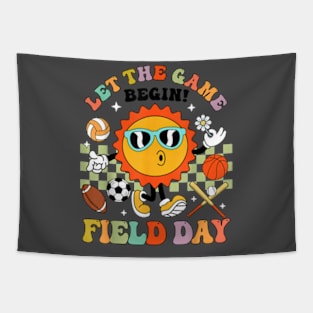 Field Day Let The Games Begin Teachers Kids Field Day 2024 T-Shirt Tapestry