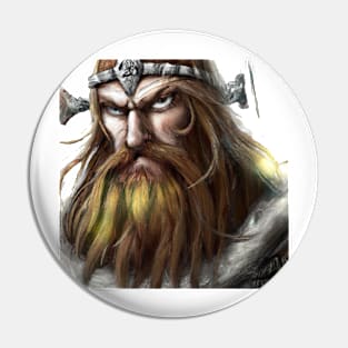 Angry Viking Head Pin