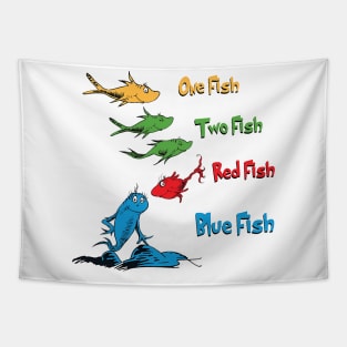 One Fish Two Fish Red Fish Blue Fish Reading Day Tapestry