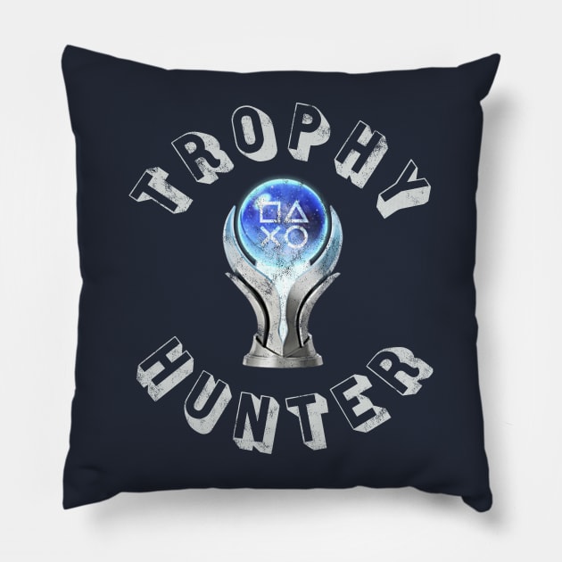 Platinum Trophy Hunter Pillow by StebopDesigns