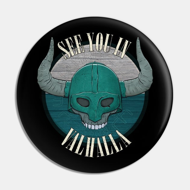 Nordic Viking Valhalla Skull Pin by TricheckStudio