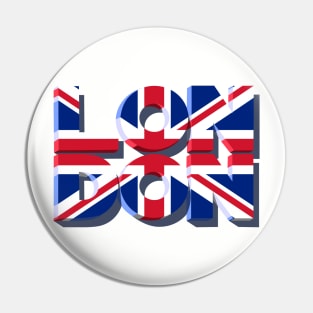 London 3D text Pin