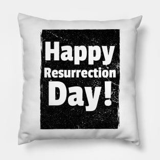 Happy Resurrection Day Black paint design Pillow