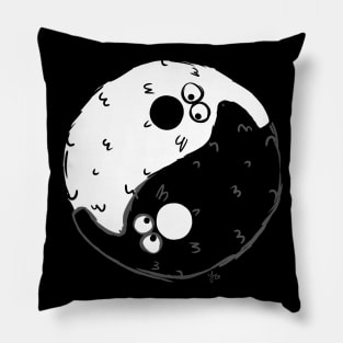 Worms on a String Yin and Yang by Yuuki G Pillow