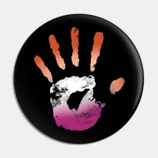 Lesbian Handprint Pin