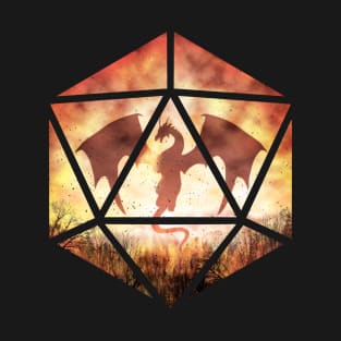 Fire Dragon D20 T-Shirt