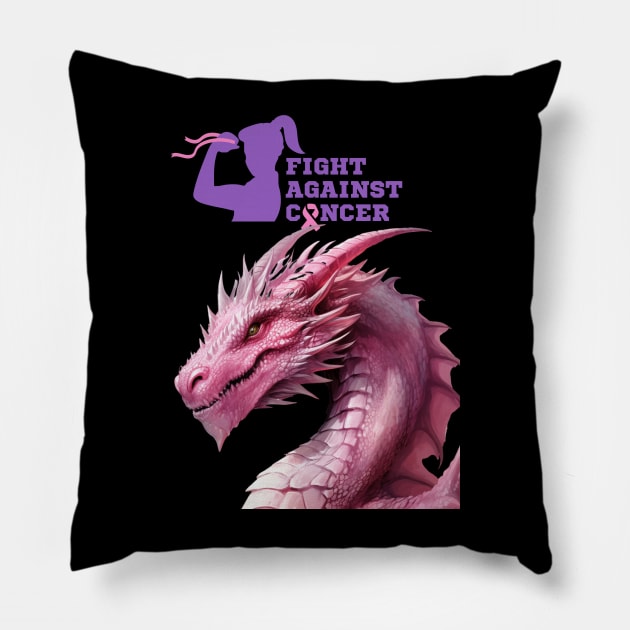 Fight Against Cancer - Live Victorious! Pillow by Mystik Media LLC