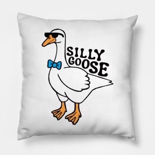 Silly Goose Wearing Sunglasses Pillow