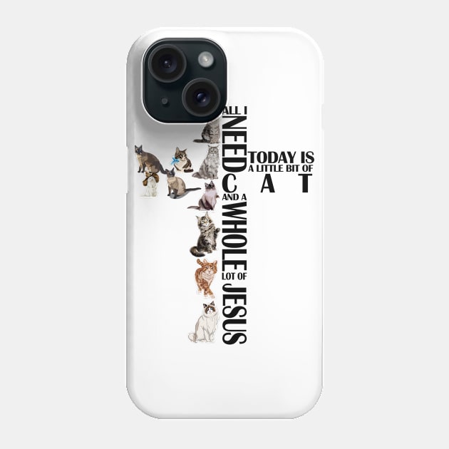 Cats Juses Christmas Phone Case by kimmygoderteart