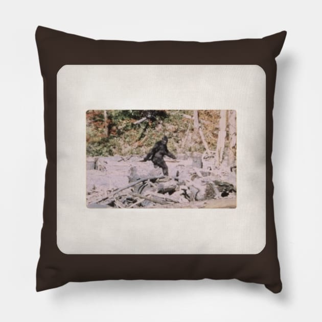 Walking With Bigfoot Pillow by McGrewWho