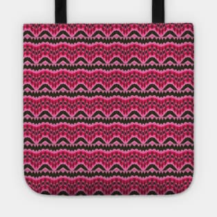 Pink Waves pattern Tote