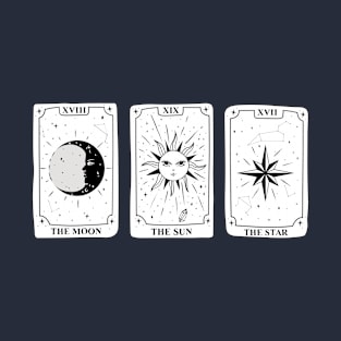 Tarot Cards - The Moon, Sun and Star T-Shirt