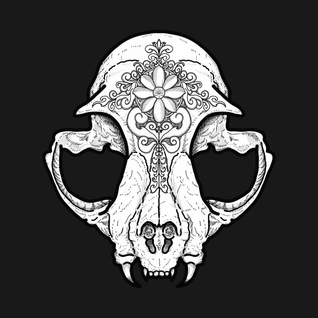 Cat skull design by SaintQuinn