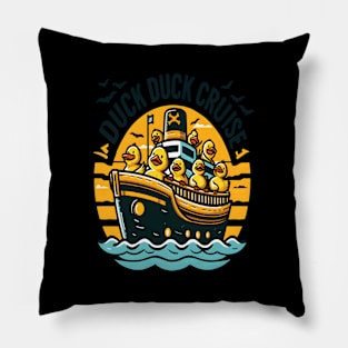 Duck Duck Cruise Family Cruise Vacation Pillow