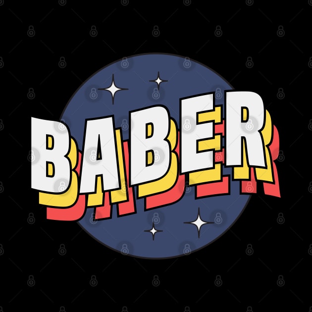 Baber - Colorful Layered Retro Letters by Mandegraph