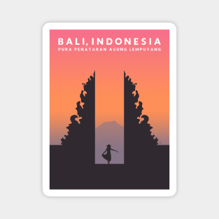 Bali Temple, Indonesia, Pura Penataran Agung Lempuyang Travel Poster Magnet