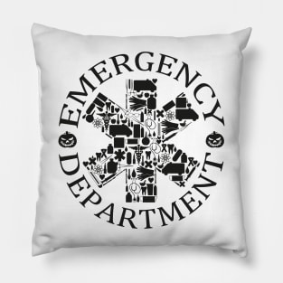 Er Nurse Halloween Spooky Emergency Department Pillow