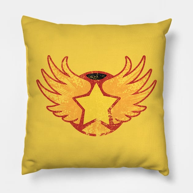 Wildfire Powered (distressed) Pillow by Doc Multiverse Designs