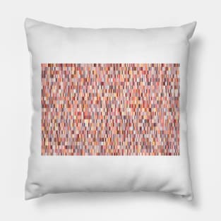 Peach, salmon and coral, pink shades, geometric pieces print Pillow