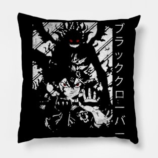 Demon clover black Pillow