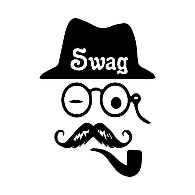 Hipster Swag (Black) by helloshirts