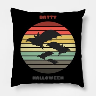 Sunset Bats / Batty Halloween Pillow