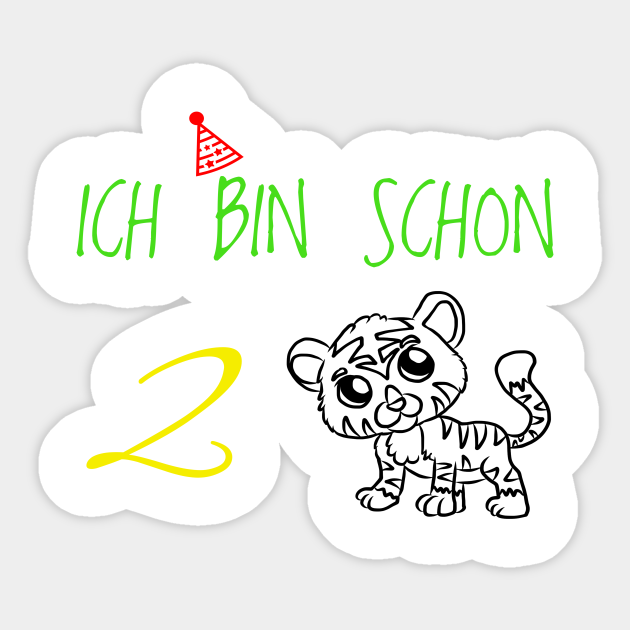 Children's birthday 2 years gift Sticker - Birthday - Sticker