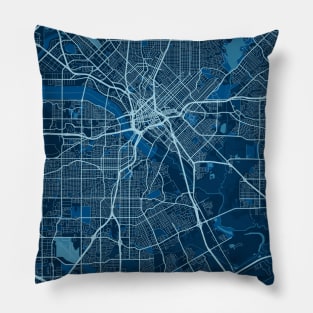 Dallas - United States Peace City Map Pillow