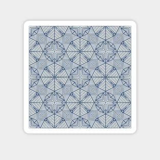 Geo Squares Navy Blue Magnet