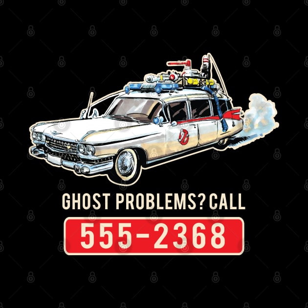 Ghost Problems Call 555-2368 by Alema Art