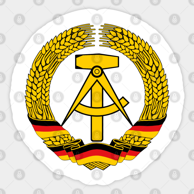 DDR GDR East Germany Herb Logo Hammer Transparent - Ddr - Sticker |  TeePublic