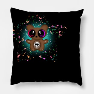 Cute Little Big Eyed Scarebear In A Star Pillow