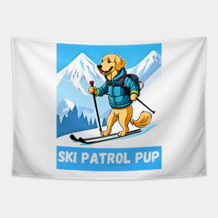 Ski Patrol Pup Tapestry