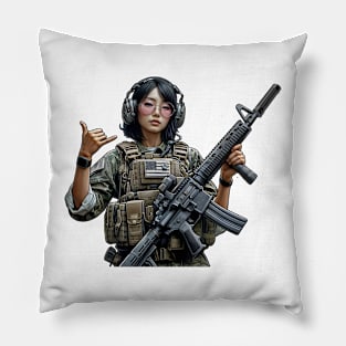 Tactical Girl Pillow