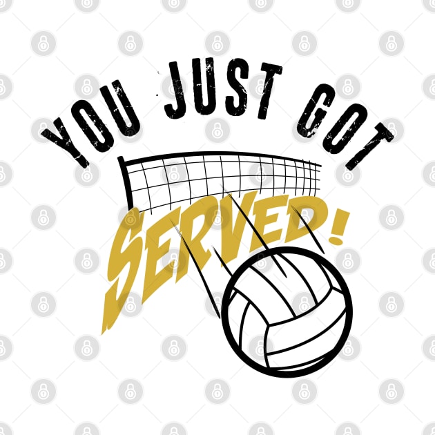 You Just Got Served Funny Volleyball Shirt by Melanificent1