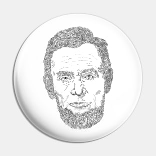 Lincoln Line Art Pin