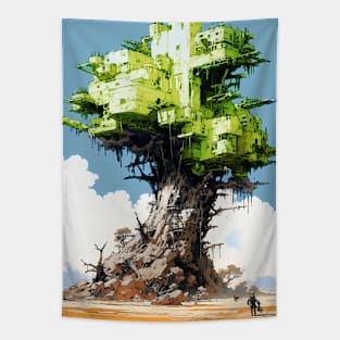 Cyberpunk Treefort Tapestry