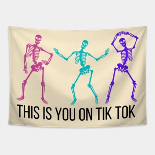 Skeleton Tik Tok Dance Tapestry