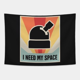 I Need My Space | Vintage Space Telescope Observatory Tapestry