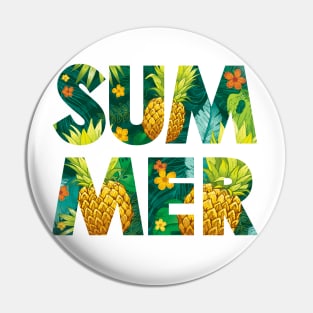 Summer Fonts Typography Pin