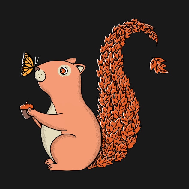 Squirrel and Butterfly by coffeeman