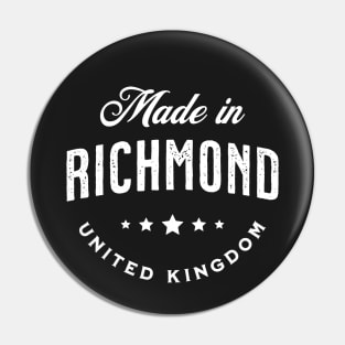 Made In Richmond, UK - Vintage Logo Text Design Pin