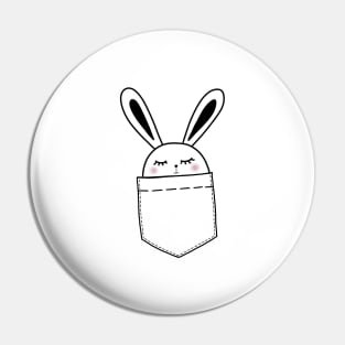 Cute sweet bunny with carrot Pin