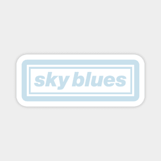 'Sky Blues' Oasis inspired design for Manchester City FC fans in white Magnet